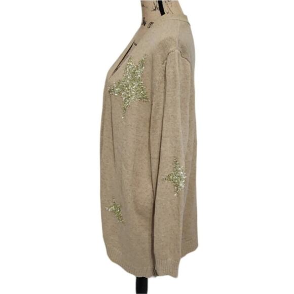 Lane Bryant Gold Star Patterned Cardigan Sweater Plus Size 22/24 new! - Picture 7 of 9